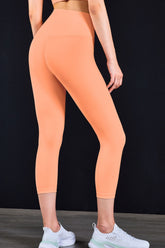 Leggings de yoga courts à taille élastique Feel Like Skin